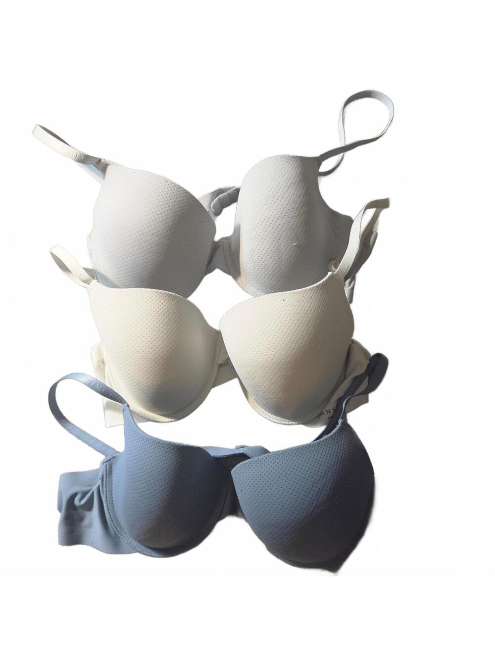 Danskin Intimates 38C Bra Set of 3 in White, Nude andBlue
